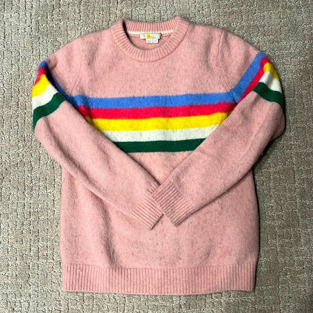 Boden Effingam Fluffy Stripe Sweater